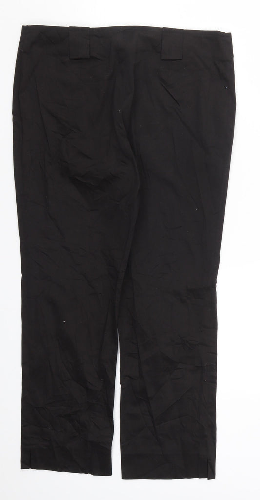 Styl Fashion Womens Black   Cropped Trousers Size 14 L25 in
