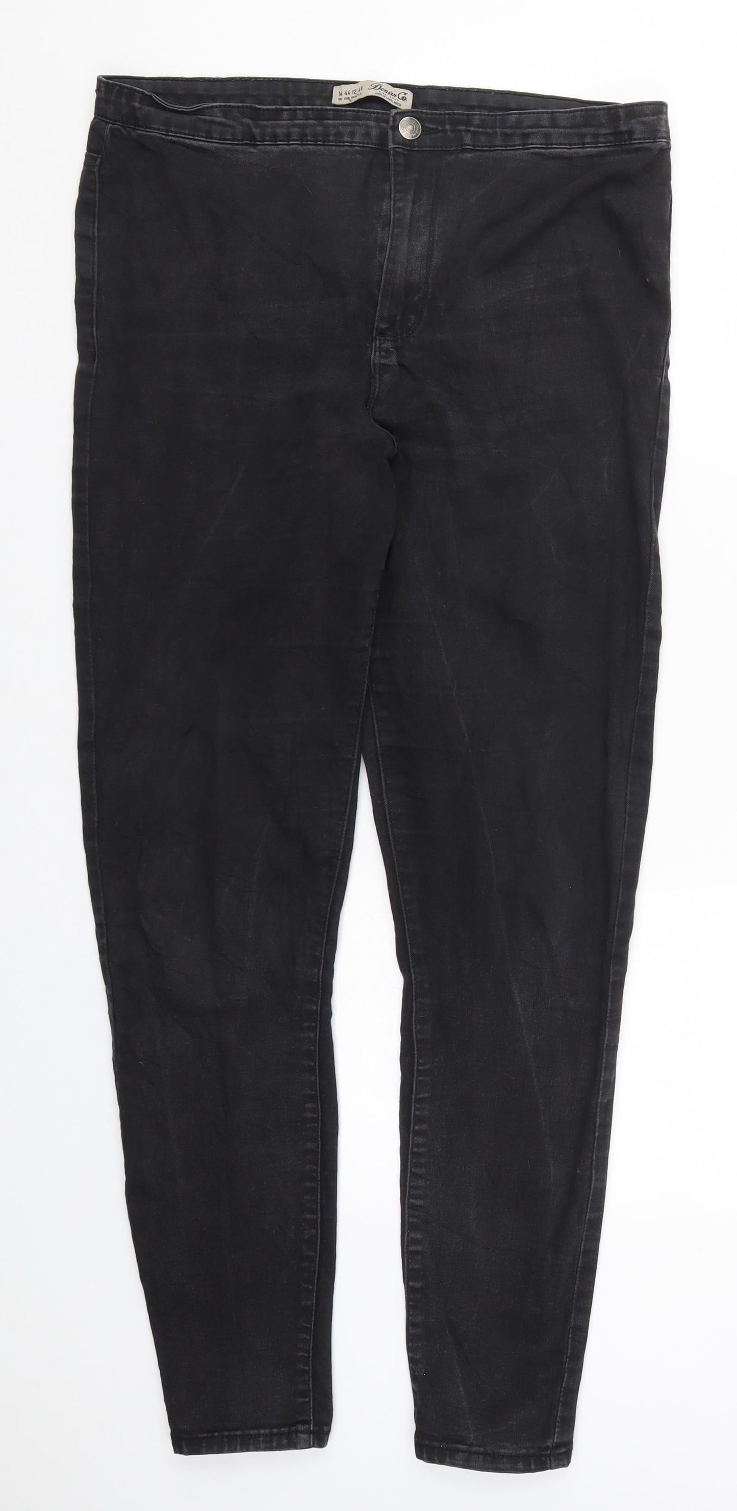Denim Co Womens Black  Denim Skinny Jeans Size 16 L28 in