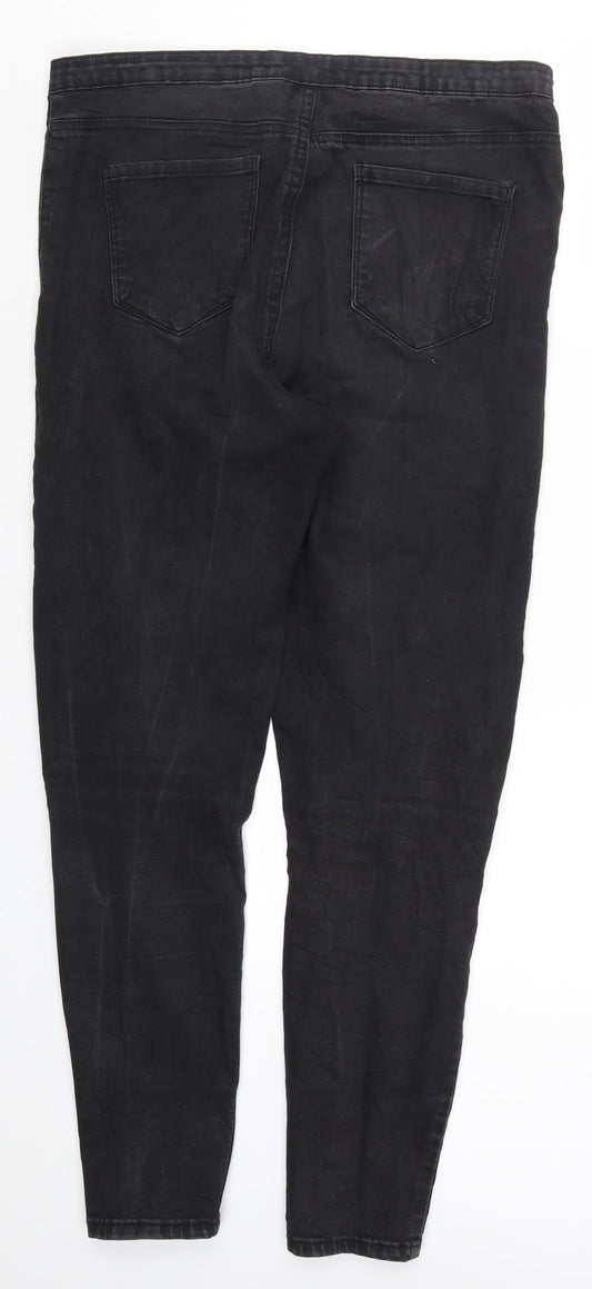 Denim Co Womens Black  Denim Skinny Jeans Size 16 L28 in
