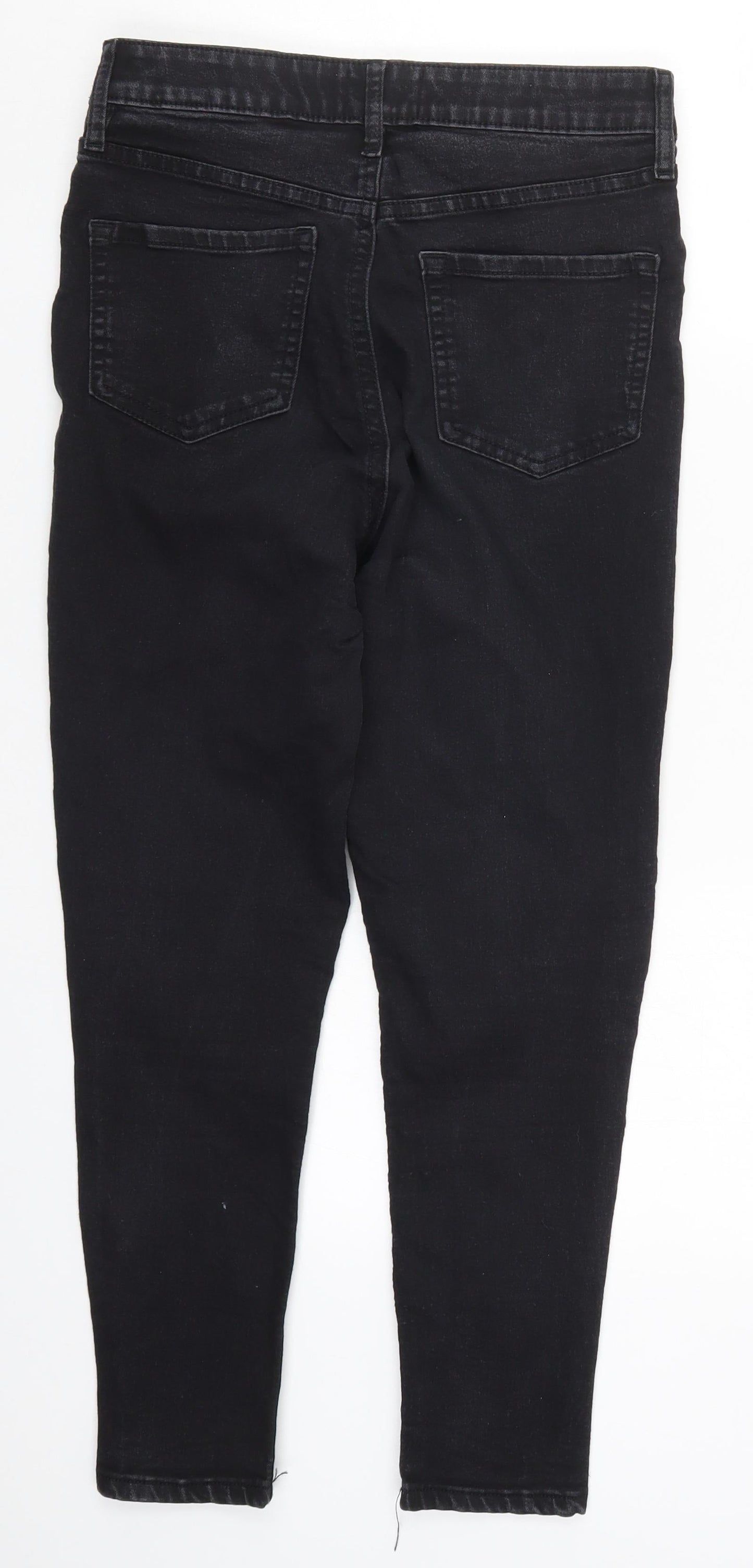 F&F Womens Black  Denim Skinny Jeans Size 10 L24 in