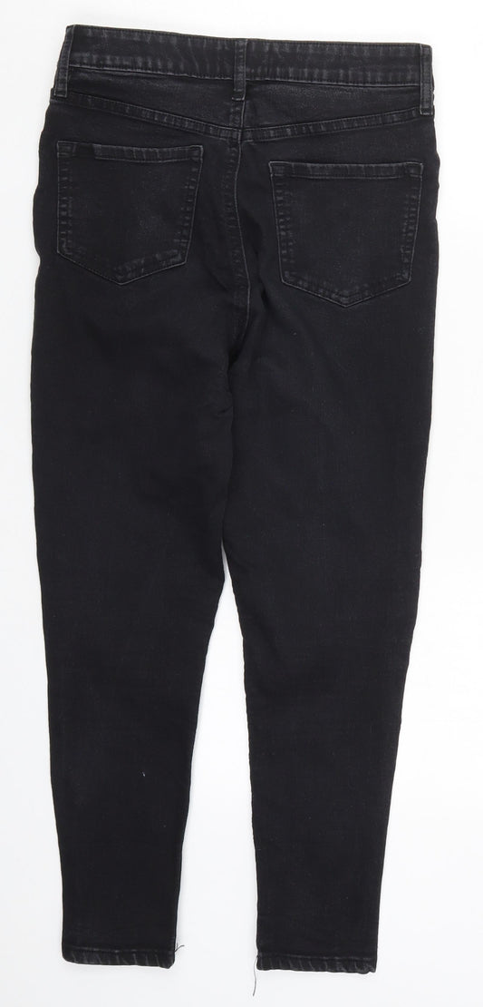 F&F Womens Black  Denim Skinny Jeans Size 10 L24 in
