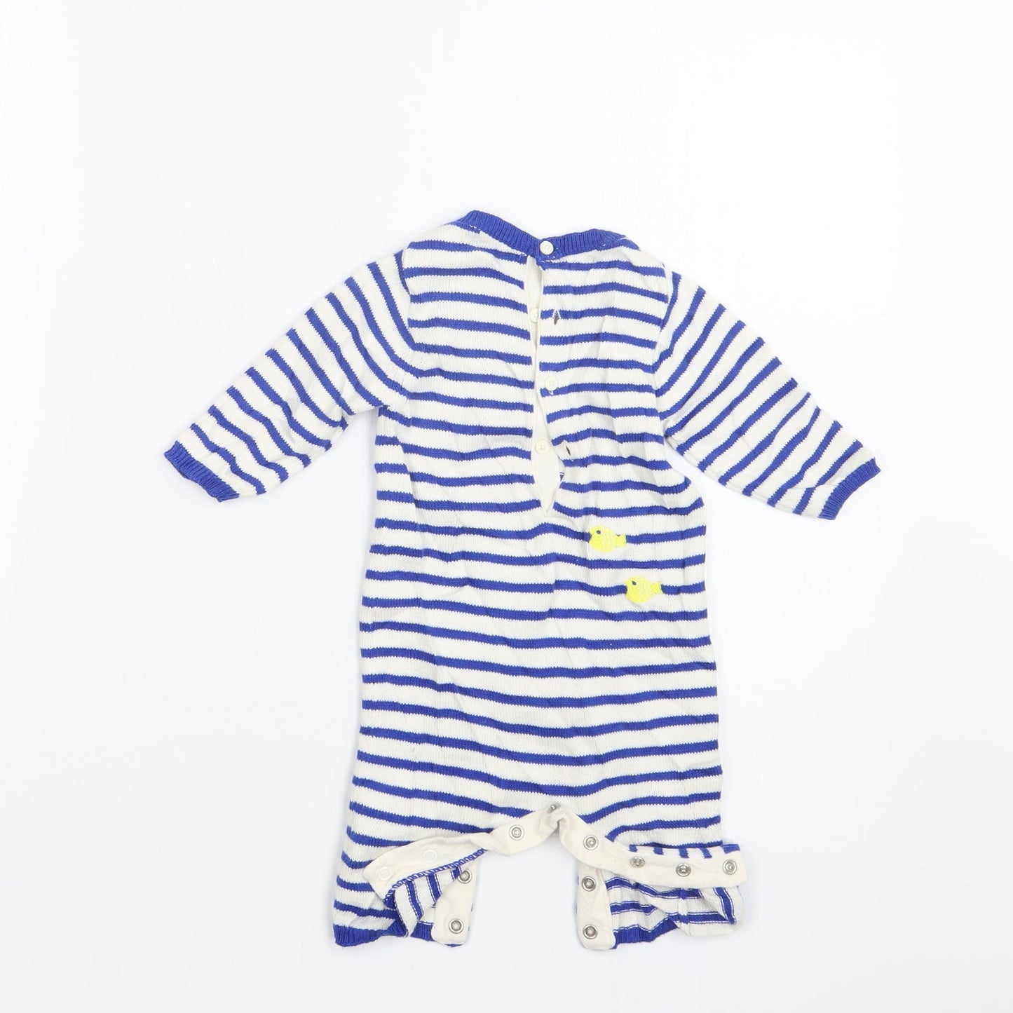 DP Boys Blue Striped Knit Coverall Outfit/Set One Size