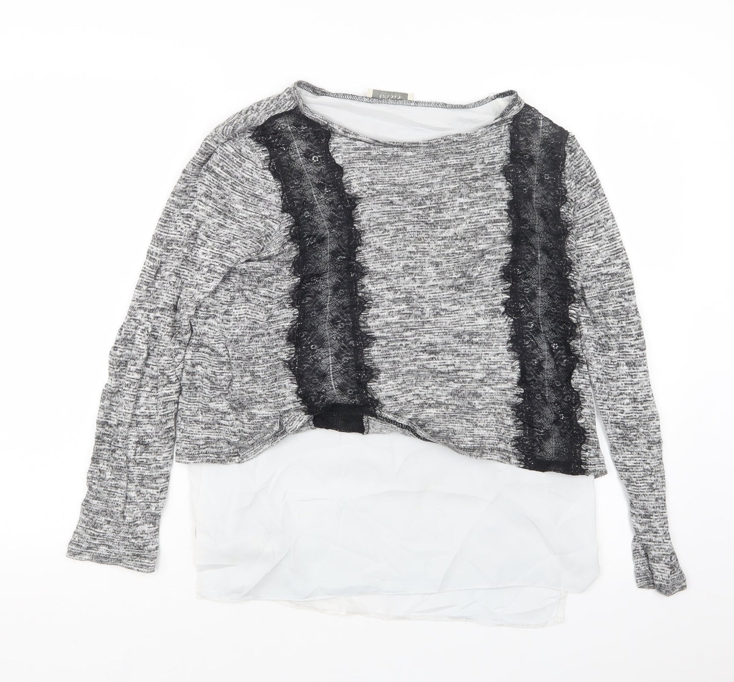 Oasis Womens Grey  Knit Pullover Jumper Size S