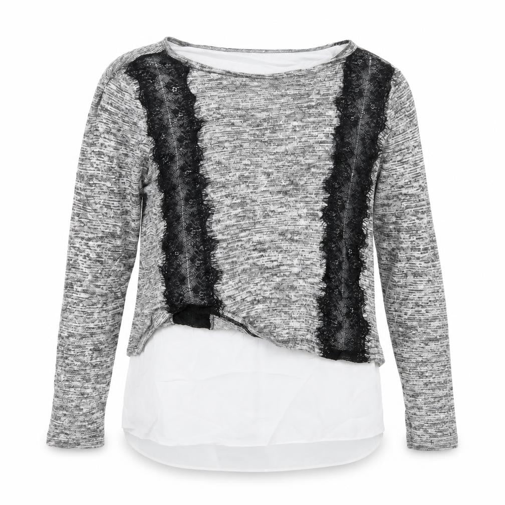 Oasis Womens Grey  Knit Pullover Jumper Size S