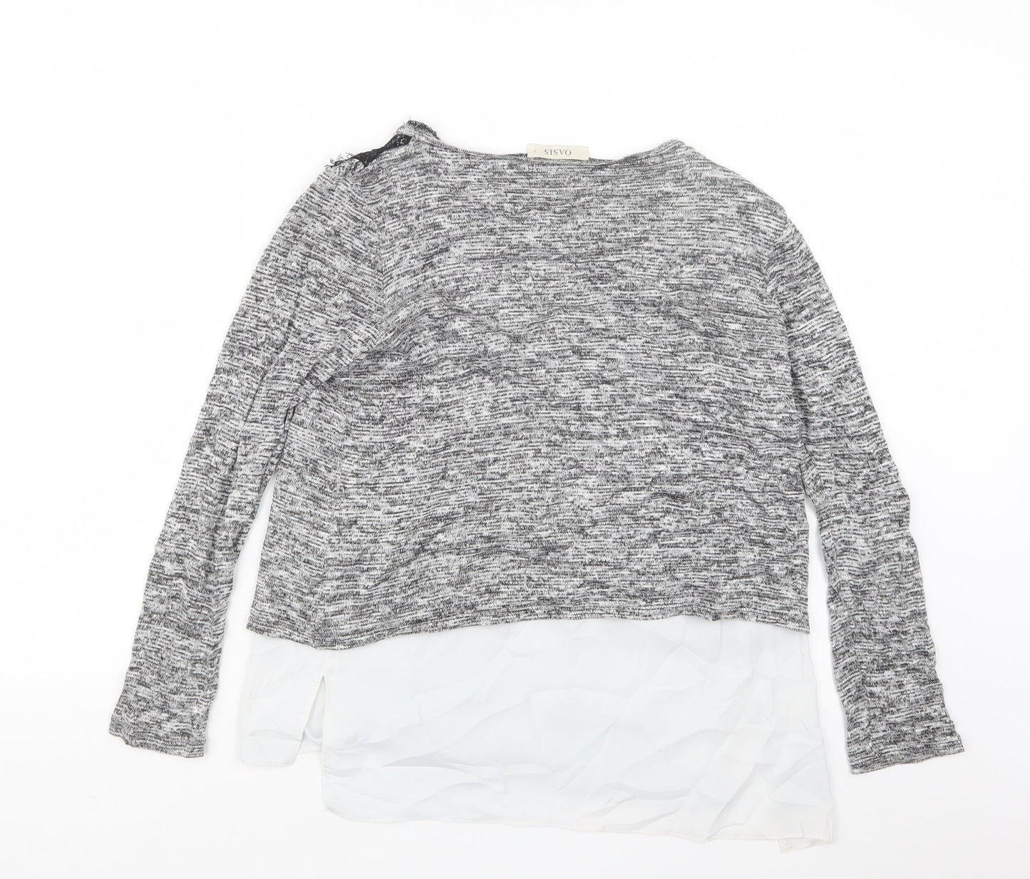 Oasis Womens Grey  Knit Pullover Jumper Size S