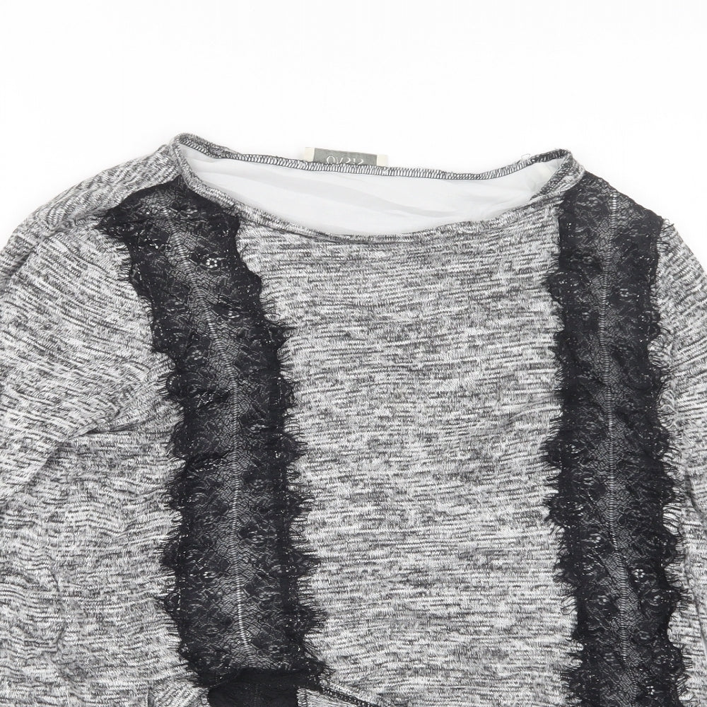 Oasis Womens Grey  Knit Pullover Jumper Size S