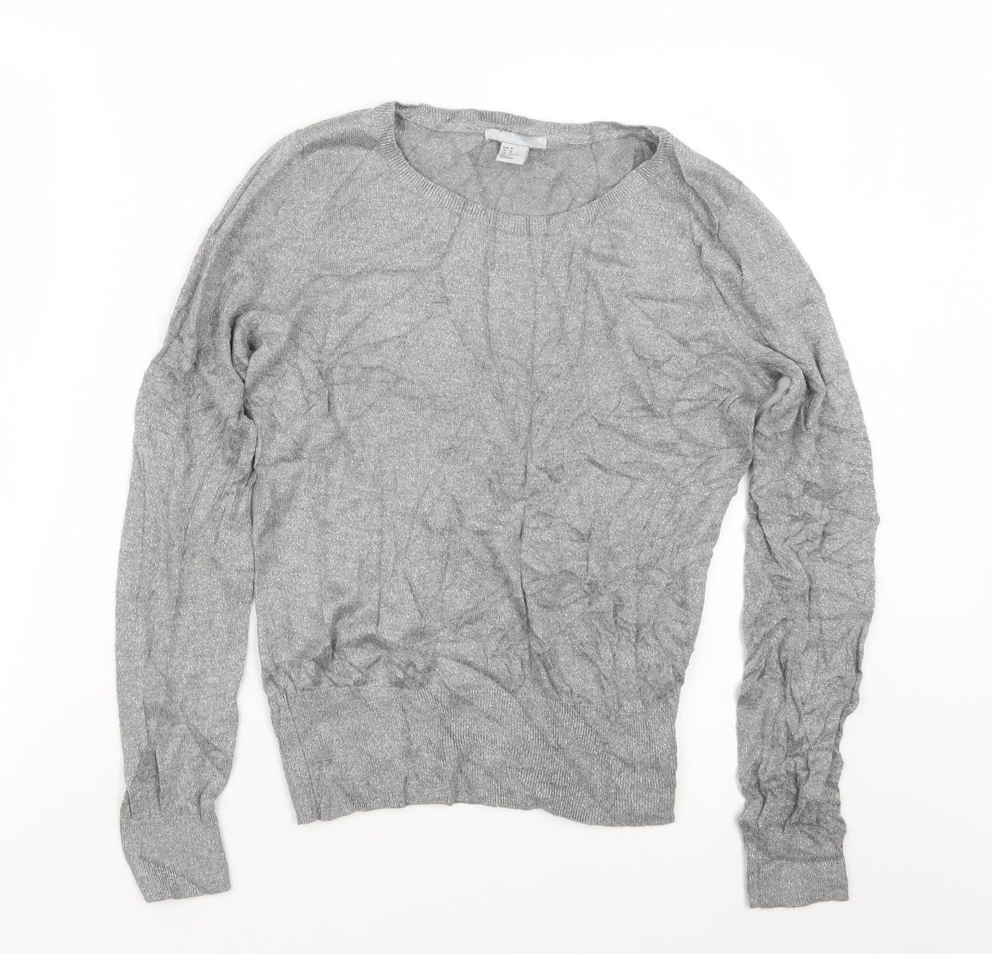 H&M Womens Grey   Pullover Jumper Size M