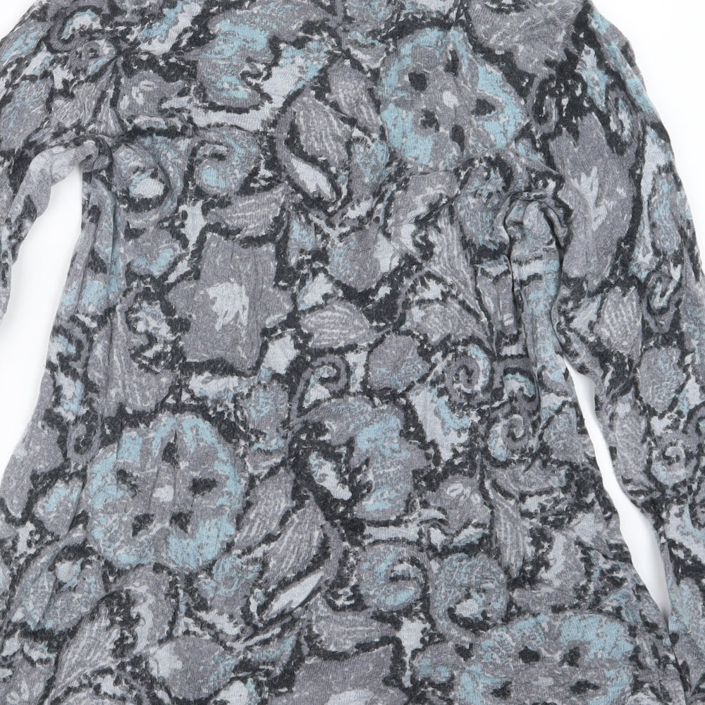 EAST Womens Grey Geometric  Pullover Jumper Size XS