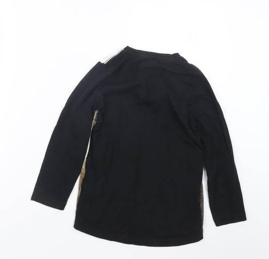 F&F Boys Black Geometric   Pyjama Top Size 7-8 Years