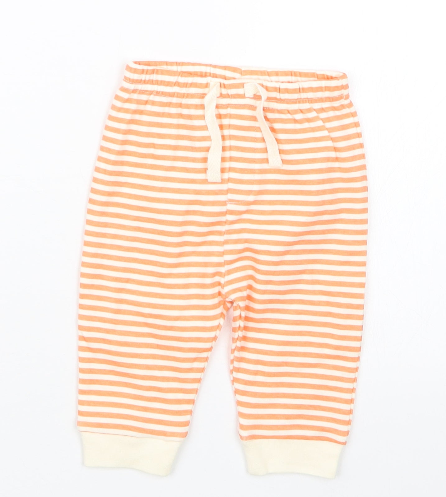 Mini Cuddles Boys Orange Striped  Capri Trousers Size 3-6 Months