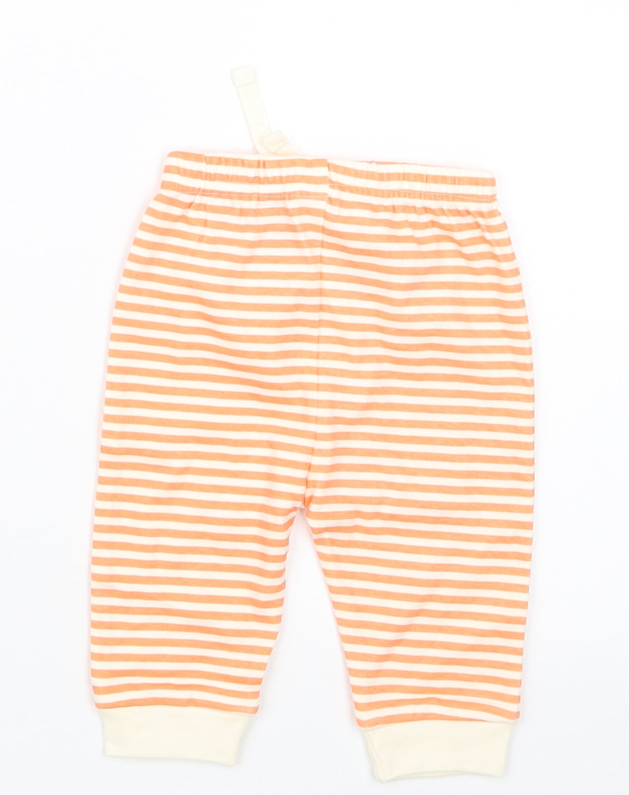 Mini Cuddles Boys Orange Striped  Capri Trousers Size 3-6 Months