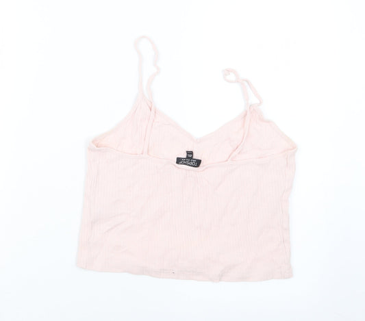 Topshop Womens Pink   Cropped T-Shirt Size 14