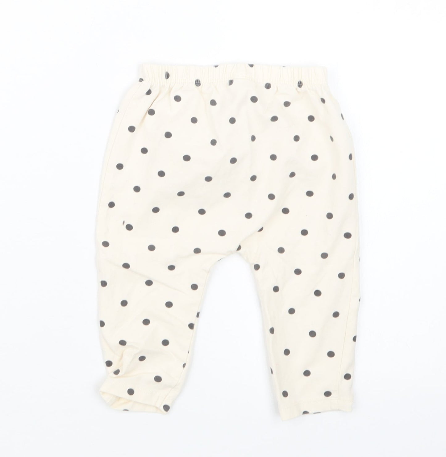 TU Girls Ivory Polka Dot  Capri Trousers Size 6-9 Months