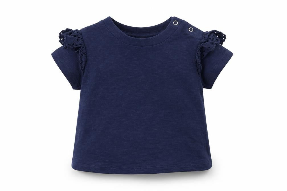 Very Girls Blue   Basic T-Shirt Size 6-9 Months
