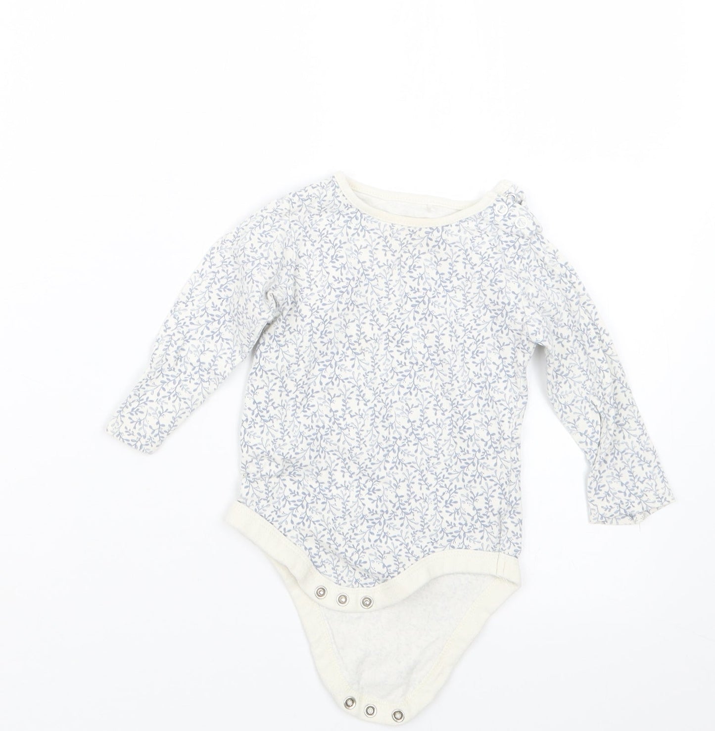 TU Girls Blue Geometric  Babygrow One-Piece Size 6-9 Months