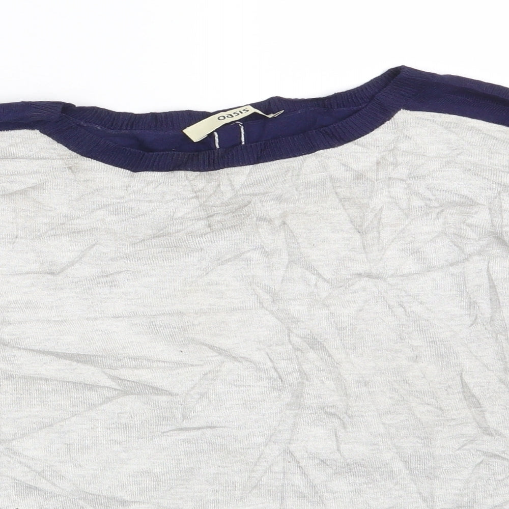 Oasis Womens Grey   Pullover Sweatshirt Size XS