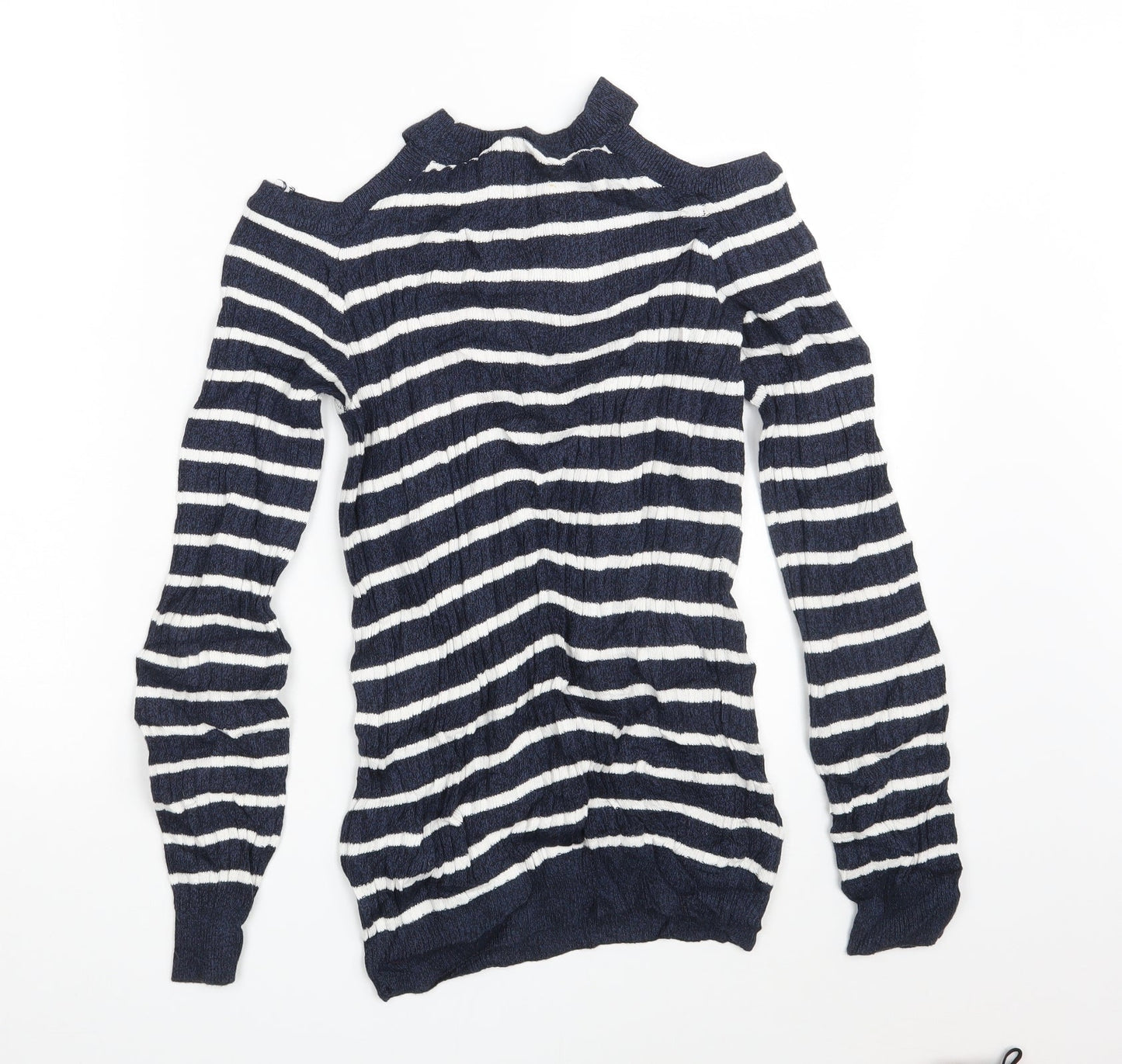 George Womens Blue Striped  Pullover Jumper Size 8