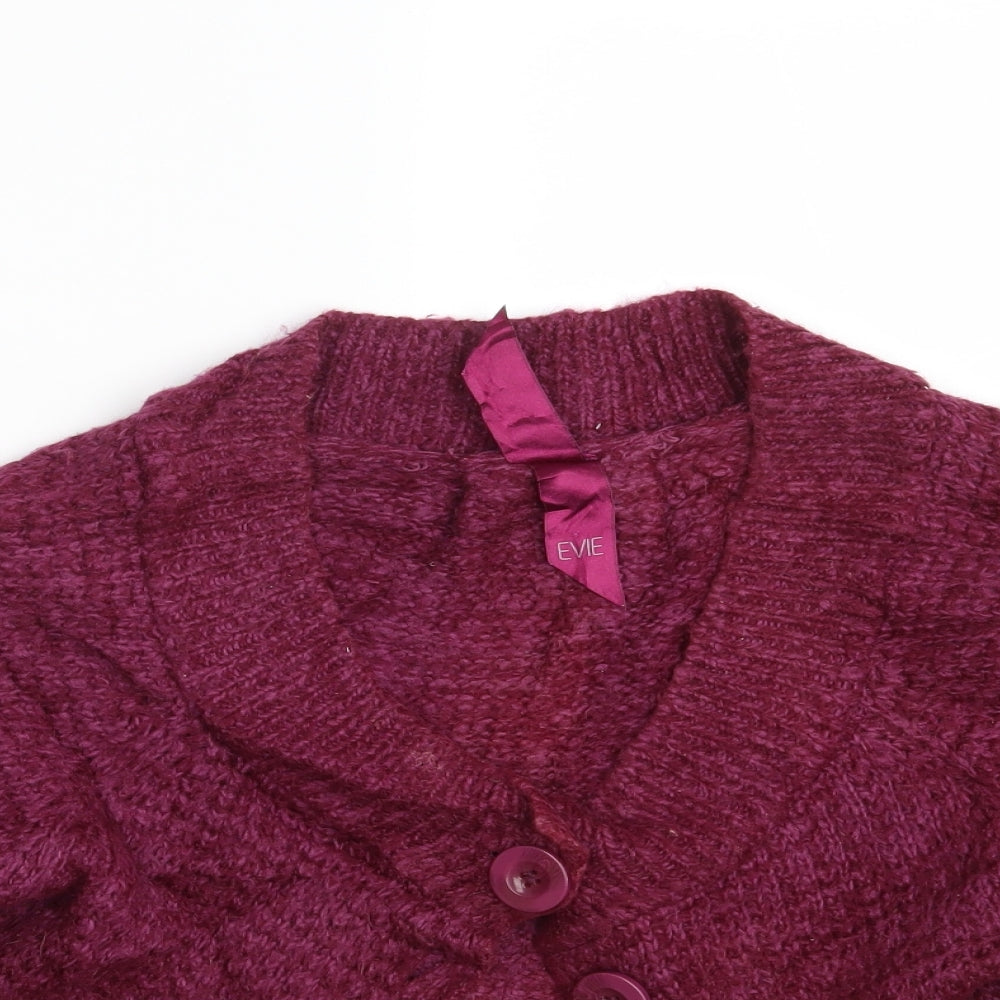 Evie Womens Purple   Wrap Jumper Size 10