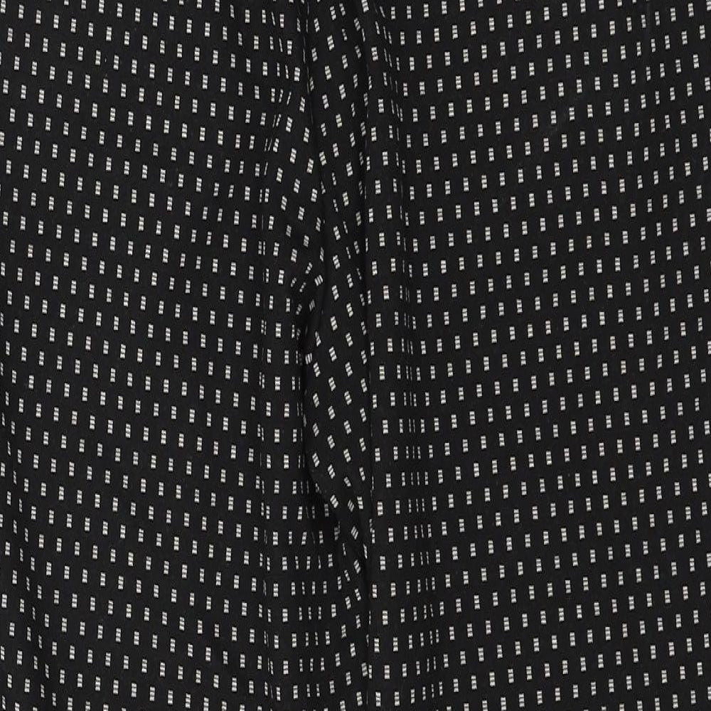 F&F Womens Black Check  Trousers  Size 14 L25 in