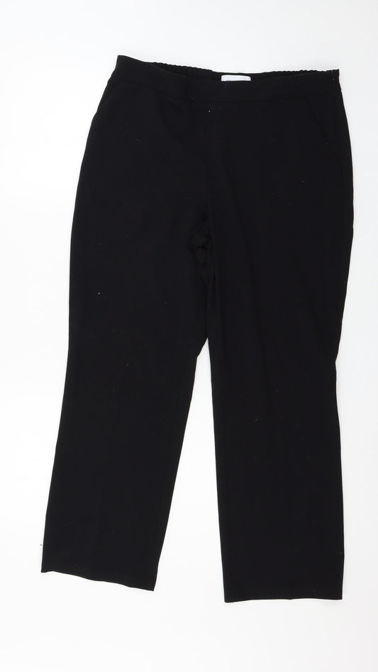 Marks and Spencer Womens Black   Trousers  Size 14 L26 in