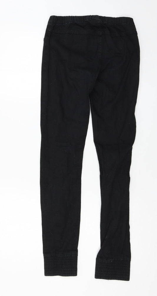 Pieces Womens Black  Denim Straight Jeans Size S L29 in