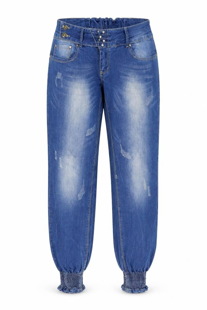 Push up Womens Blue  Denim Mom Jeans Size 34 in L30 in