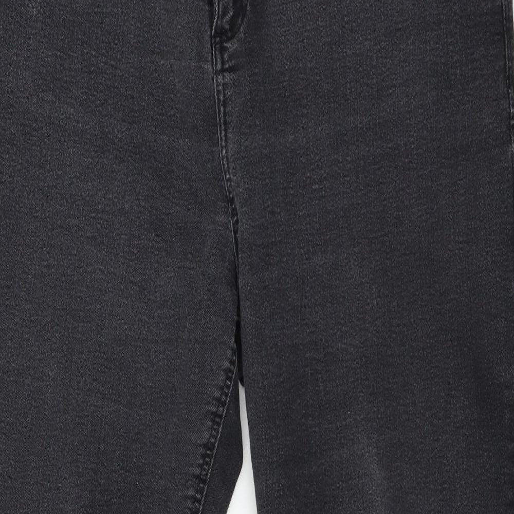 Denim & Co. Womens Grey  Denim Skinny Jeans Size 14 L26 in