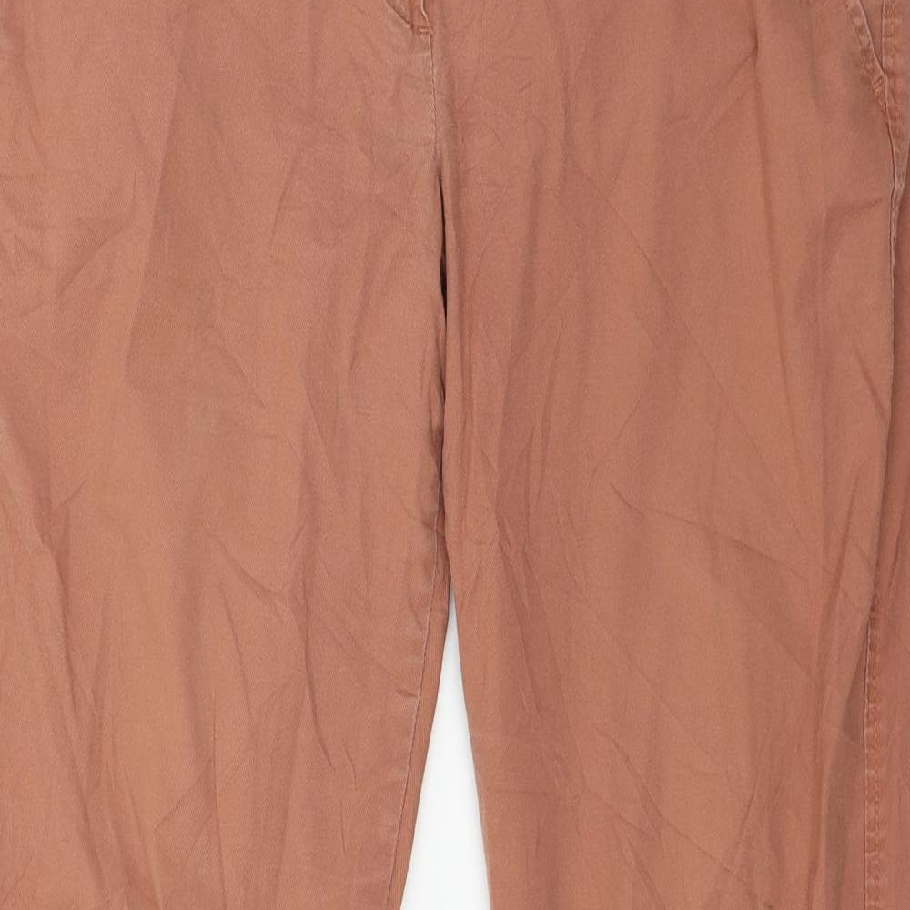 United Colors of Benetton Womens Orange   Chino Trousers Size 12 L27 in