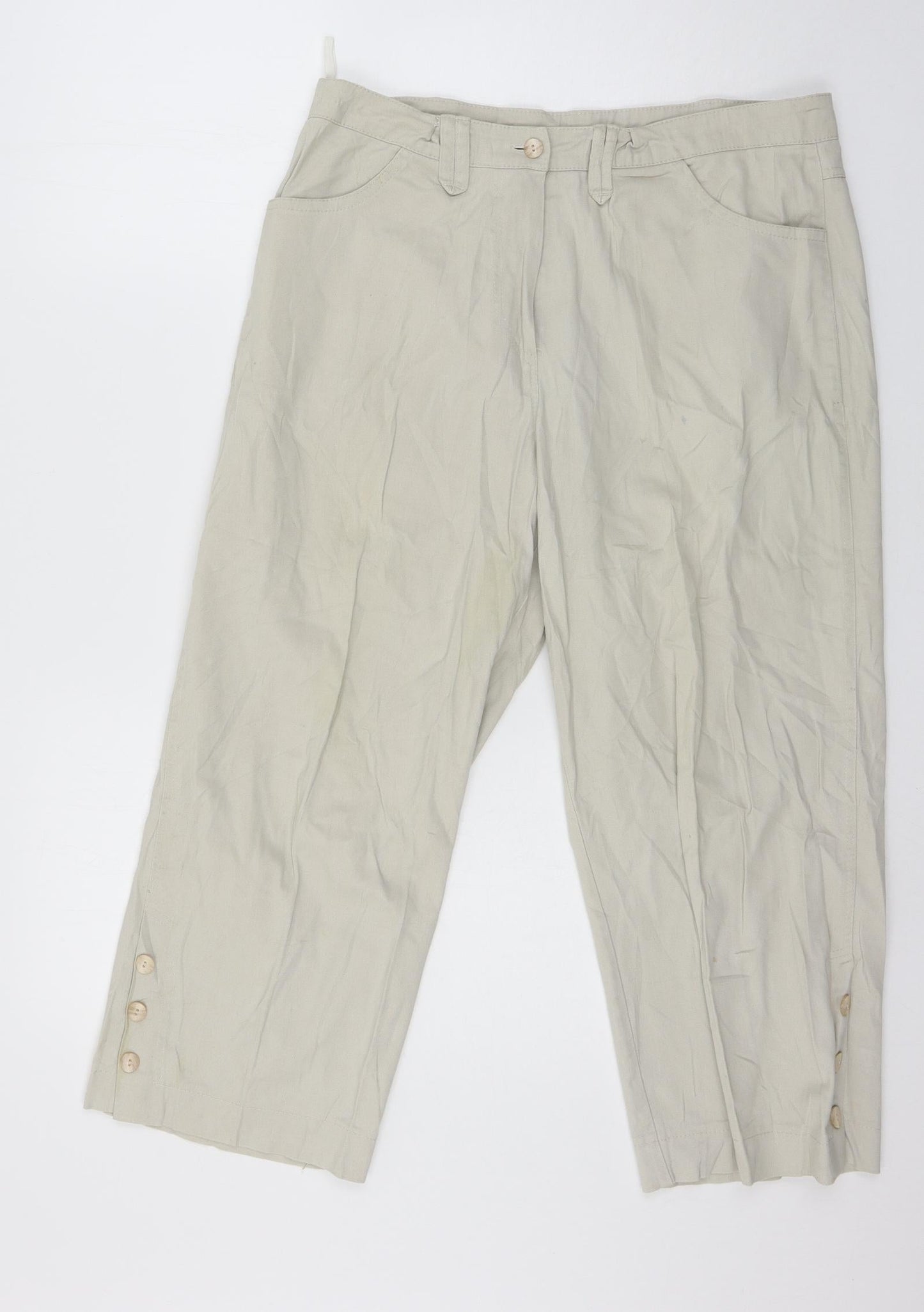 Preworn Womens Green   Cropped Trousers Size 32 in L23 in