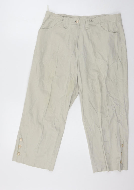 Preworn Womens Green   Cropped Trousers Size 32 in L23 in