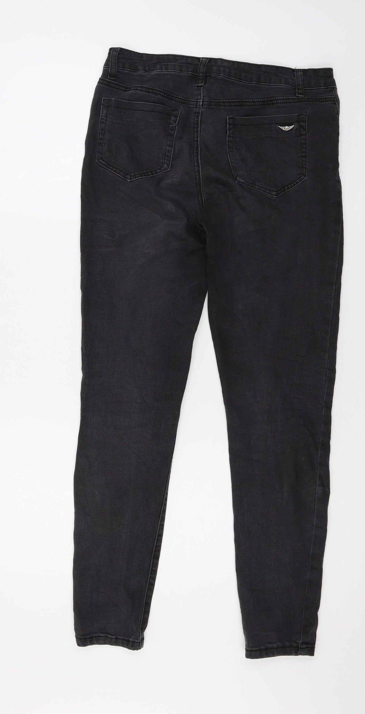 AriZona Womens Grey  Denim Skinny Jeans Size 32 in L29 in