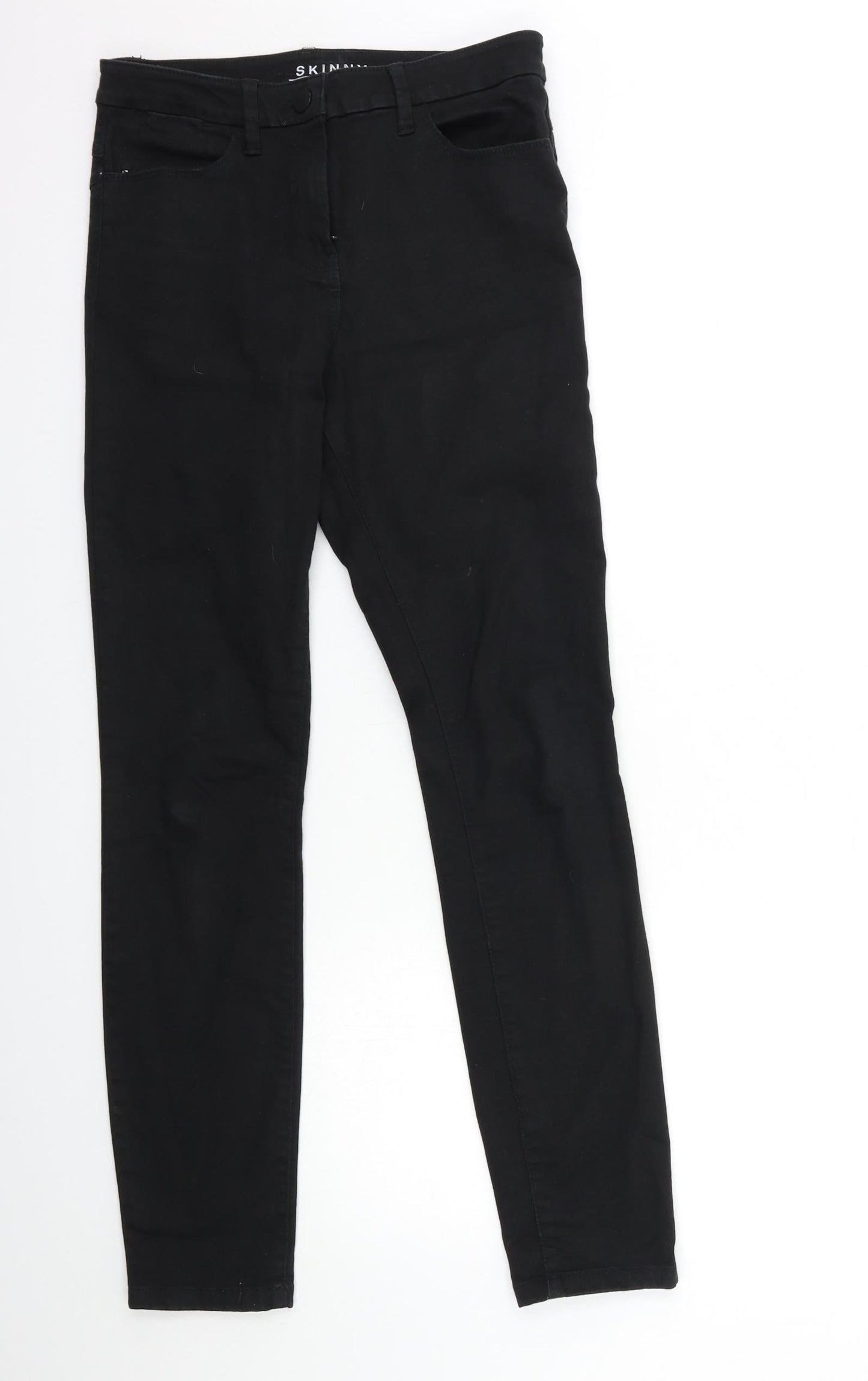 Preworn Womens Black  Denim Skinny Jeans Size 28 in L30 in