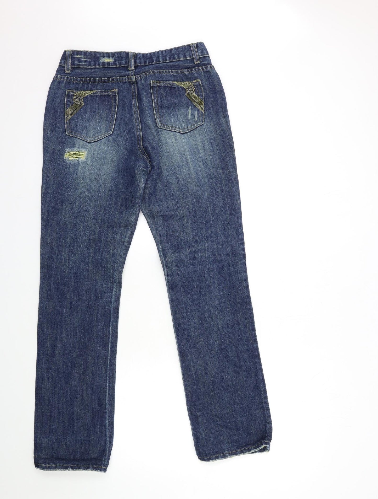 house of denim  Womens Blue  Denim Straight Jeans Size 10 L29 in