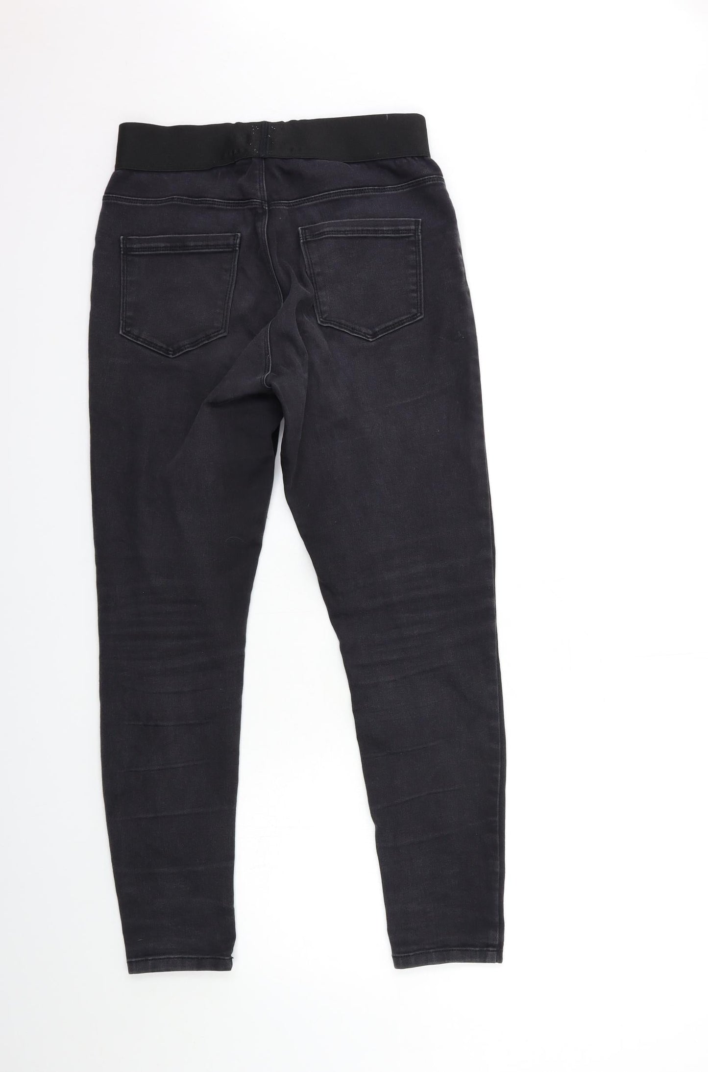 Preworn Womens Black  Denim Skinny Jeans Size 30 in L28 in