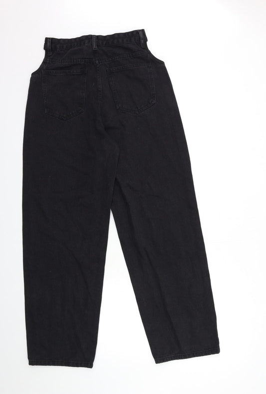 Preworn Womens Black  Denim Straight Jeans Size 26 in L29 in - open hip