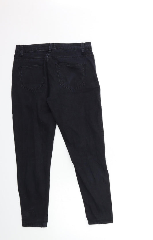 Denim & Co. Womens Black  Denim Skinny Jeans Size 8 L25 in