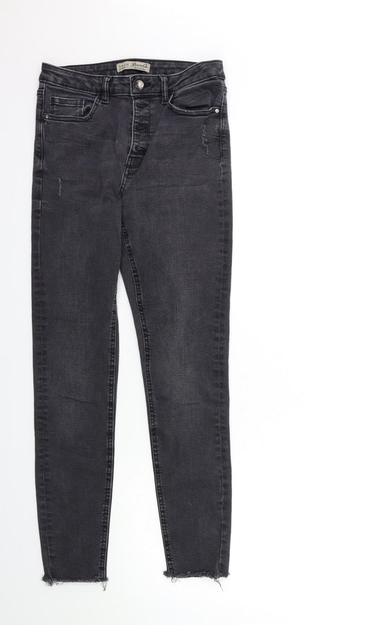 Denim & Co. Womens Grey  Denim Skinny Jeans Size 10 L29 in
