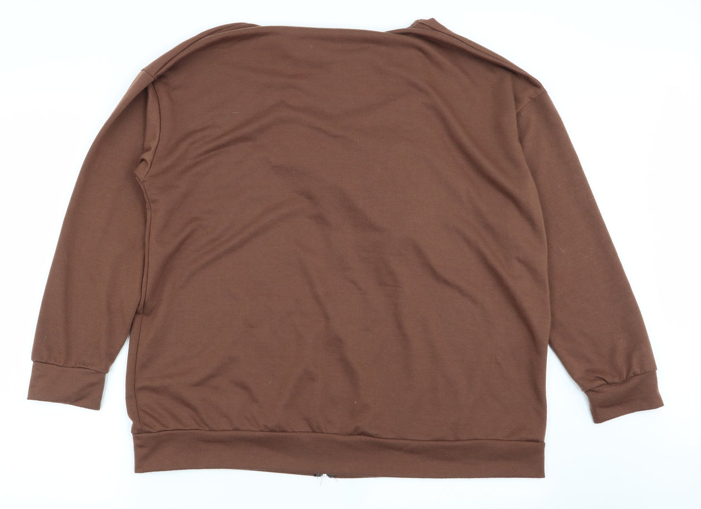 Preworn Womens Brown   Full Zip Jumper Size L