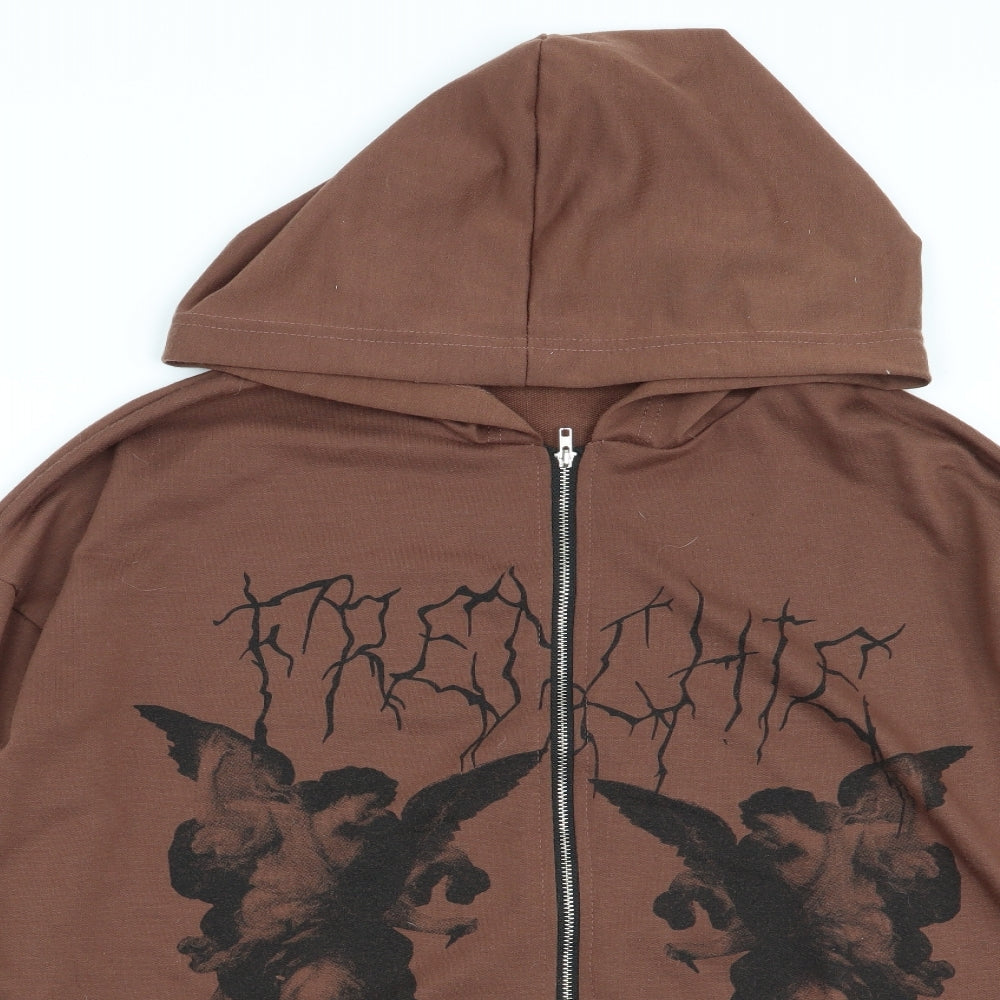 Preworn Womens Brown   Full Zip Jumper Size L