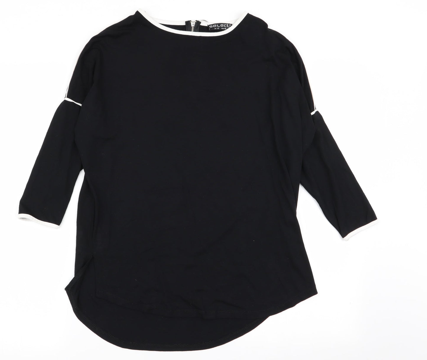 Select Womens Black   Basic T-Shirt Size 12