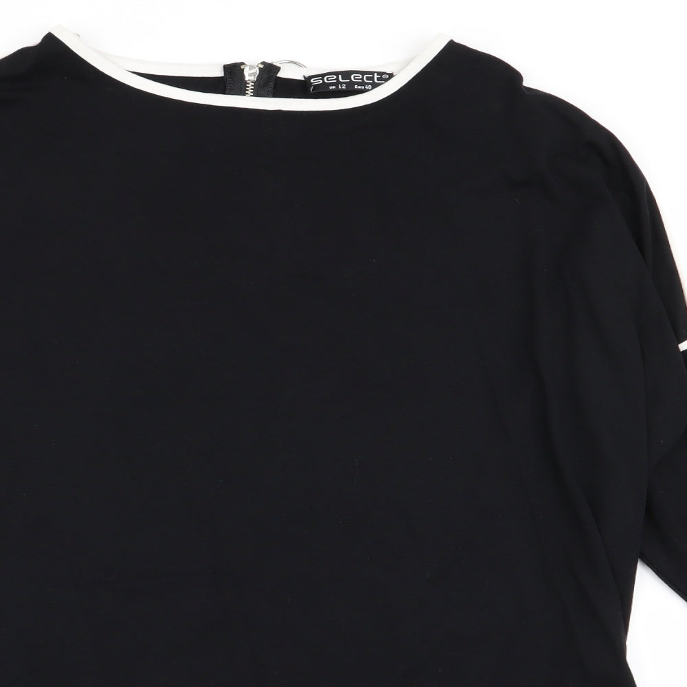 Select Womens Black   Basic T-Shirt Size 12