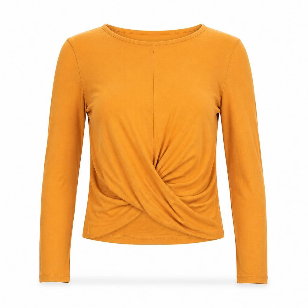 Select Womens Yellow   Basic T-Shirt Size 6