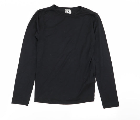 heat Boys Black   Basic T-Shirt Size L
