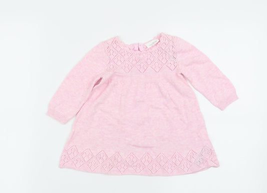 NEXT Girls Pink Geometric  Fit & Flare  Size 3-6 Months