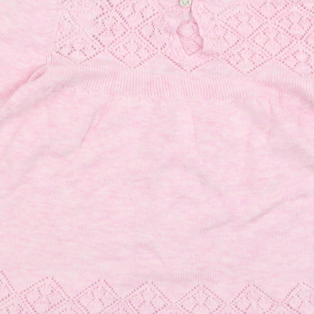 NEXT Girls Pink Geometric  Fit & Flare  Size 3-6 Months