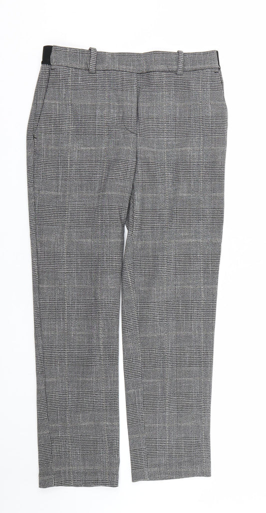 Preworn Womens Grey Check  Capri Trousers Size 30 L26 in