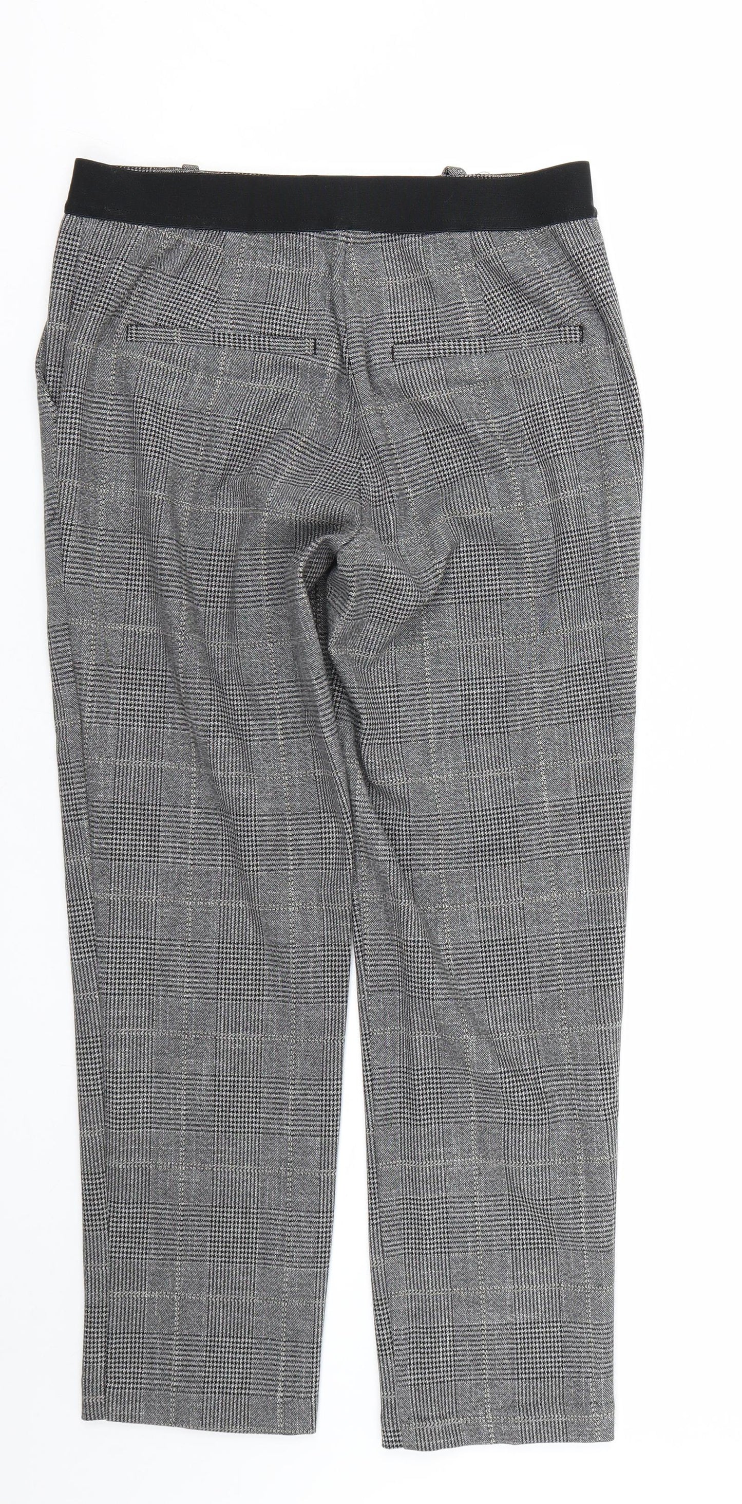 Preworn Womens Grey Check  Capri Trousers Size 30 L26 in