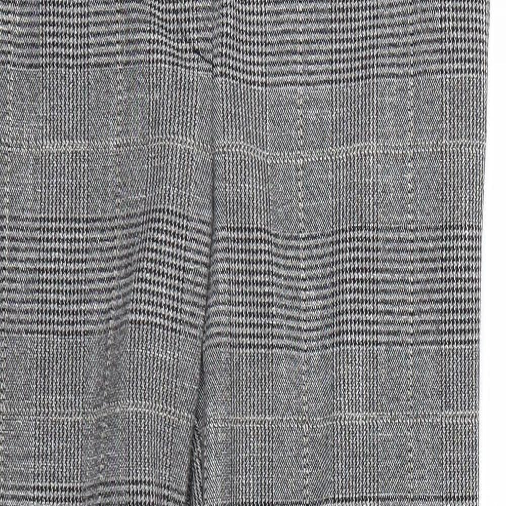 Preworn Womens Grey Check  Capri Trousers Size 30 L26 in
