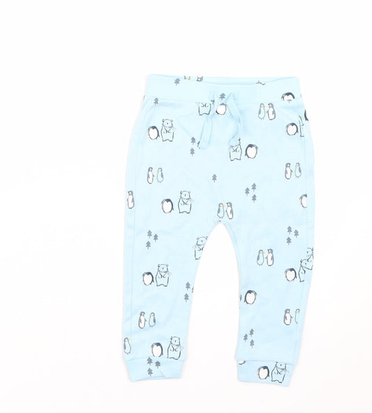George Girls Blue Animal Print  Cami Pyjama Pants Size 9-12 Months  - Christmas