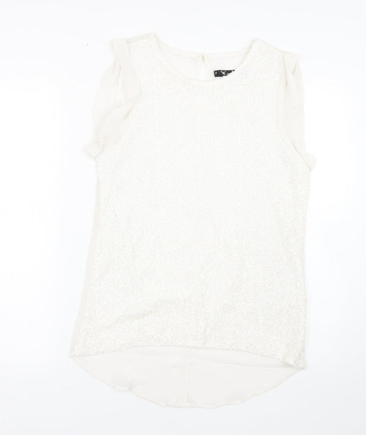 esoterica Womens White   Basic Tank Size 16